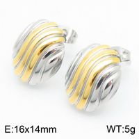 1 Pair Simple Style Solid Color 304 Stainless Steel 18K Gold Plated Ear Studs sku image 3
