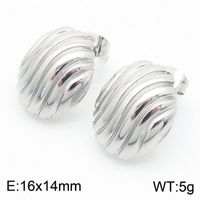 1 Pair Simple Style Solid Color 304 Stainless Steel 18K Gold Plated Ear Studs sku image 1