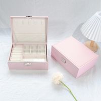 Elegant Simple Style Classic Style Solid Color Pu Leather Jewelry Boxes sku image 2