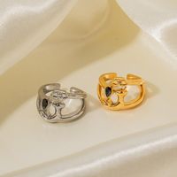 Simple Style Classic Style Solid Color 316 Stainless Steel  18K Gold Plated Rings In Bulk main image 5