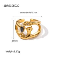 Simple Style Classic Style Solid Color 316 Stainless Steel  18K Gold Plated Rings In Bulk sku image 2