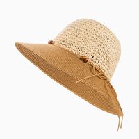 Women's Ethnic Style Classic Style Color Block Beaded Big Eaves Straw Hat main image 3
