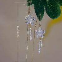 1 Pair Simple Style Classic Style Solid Color Inlay Alloy Rhinestones Ear Line main image 5
