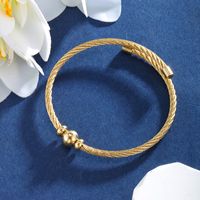 Basic Modern Style Classic Style Geometric Round Heart Shape 304 Stainless Steel 14K Gold Plated Bangle In Bulk main image 7