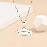 Wholesale Jewelry Simple Style Classic Style Solid Color Stainless Steel Alloy Gold Plated Plating Pendant Necklace main image 5