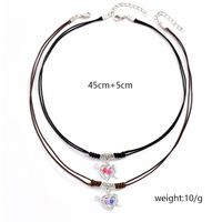 Wholesale Jewelry Simple Style Classic Style Heart Shape Alloy Zinc Alloy Rhinestones Inlay Pendant Necklace main image 7