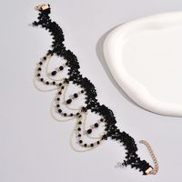 Wholesale Jewelry Vintage Style Solid Color Alloy Crystal Inlay Choker main image 7