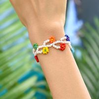 Simple Style Classic Style Flower Alloy Seed Bead Beaded Women's Bracelets main image 1