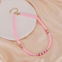 Wholesale Jewelry Simple Style Classic Style Geometric Soft Clay Titanium Steel Beaded Plating Necklace sku image 3