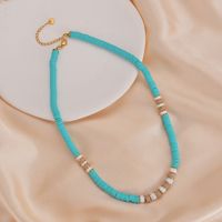 Großhandel Schmuck Einfacher Stil Klassischer Stil Geometrisch Weichen Lehm Titan Stahl Perlen Überzug Halskette sku image 4