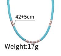 Wholesale Jewelry Simple Style Classic Style Geometric Soft Clay Titanium Steel Beaded Plating Necklace main image 2