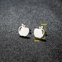1 Pair Cute Sweet Flower Apple Polishing Plating 304 Stainless Steel 18K Gold Plated Ear Studs sku image 5