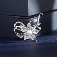 Simple Style Classic Style Solid Color Alloy Inlay Rhinestones Women's Brooches 1 Piece sku image 2