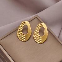 1 Pair Vintage Style Exaggerated Square Bow Knot Shell Plating 304 Stainless Steel 18K Gold Plated Ear Studs main image 7
