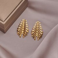1 Pair Vintage Style Exaggerated Square Bow Knot Shell Plating 304 Stainless Steel 18K Gold Plated Ear Studs main image 8