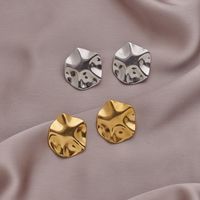 1 Pair Vintage Style Exaggerated Square Bow Knot Shell Plating 304 Stainless Steel 18K Gold Plated Ear Studs main image 9