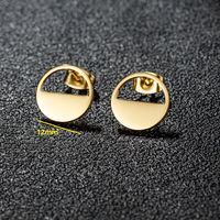 1 Pair Lady Modern Style Sweet Maple Leaf Solid Color Notes Polishing Plating 304 Stainless Steel 18K Gold Plated Ear Studs sku image 19