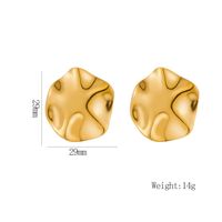 1 Pair Vintage Style Exaggerated Square Bow Knot Shell Plating 304 Stainless Steel 18K Gold Plated Ear Studs sku image 6