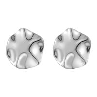 1 Pair Vintage Style Exaggerated Square Bow Knot Shell Plating 304 Stainless Steel 18K Gold Plated Ear Studs sku image 5