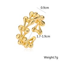 Copper 18K Gold Plated Basic Modern Style Classic Style Plating Irregular Geometric Solid Color Open Rings main image 2