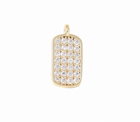 1 Piece Copper Zircon 18K Gold Plated White Gold Plated Geometric Polished Pendant sku image 1
