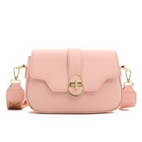 Women's Medium Pu Leather Solid Color Vintage Style Classic Style Lock Clasp Crossbody Bag sku image 3