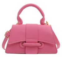 Women's Medium Pu Leather Solid Color Vintage Style Classic Style Flip Cover Crossbody Bag sku image 3