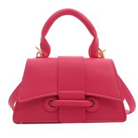 Women's Medium Pu Leather Solid Color Vintage Style Classic Style Flip Cover Crossbody Bag sku image 5