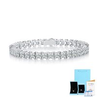 Lady Solid Color Sterling Silver Moissanite Tennis Bracelet In Bulk sku image 4