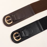 Elegant Glam Simple Style Solid Color Pu Leather Belt Buckle Women's Leather Belts main image 4
