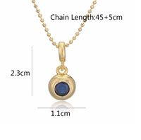Copper 18K Gold Plated Simple Style Inlay Geometric Zircon Pendant Necklace main image 2