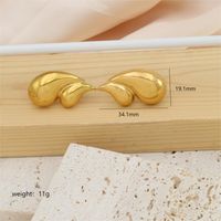 1 Pair Casual Elegant Solid Color Polishing Plating 304 Stainless Steel 18K Gold Plated Ear Studs sku image 1