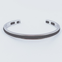 IG Style Simple Style Solid Color 316 Stainless Steel  Nylon Rope Bangle In Bulk main image 5