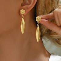 1 Pair Ethnic Style Shiny Star Heart Shape Flower Hollow Out Copper Zinc Alloy 18K Gold Plated Drop Earrings main image 3