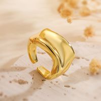 Copper IG Style Retro Classic Style Plating Geometric Solid Color Open Rings main image 7