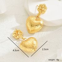 1 Pair Ethnic Style Shiny Star Heart Shape Flower Hollow Out Copper Zinc Alloy 18K Gold Plated Drop Earrings sku image 1