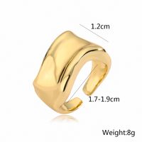 Copper IG Style Retro Classic Style Plating Geometric Solid Color Open Rings main image 2