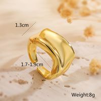 Copper IG Style Retro Classic Style Plating Geometric Solid Color Open Rings main image 3