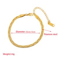 Casual Vacation Classic Style Solid Color 316 Stainless Steel  14K Gold Plated Bracelets In Bulk main image 2