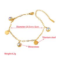 Casual Vacation Round Star 316 Stainless Steel  18K Gold Plated Rhinestones Bracelets In Bulk main image 3