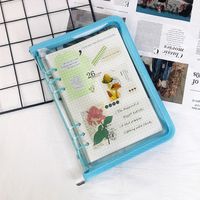 1 Piece Solid Color Class Learning Pvc Cute Loose Spiral Notebook sku image 9