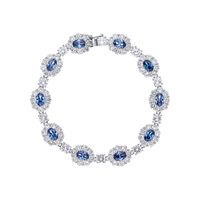 Argent Sterling Or Blanc Plaqué Glamour Luxueux Placage Incruster Fleur Zircon Bracelets sku image 2