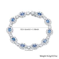 Sterling Silver White Gold Plated Glam Luxurious Plating Inlay Flower Zircon Bracelets main image 2