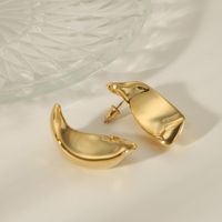 1 Pair Simple Style Commute Solid Color Butterfly Copper 18K Gold Plated Ear Studs main image 6