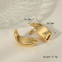 1 Pair Simple Style Commute Solid Color Butterfly Copper 18K Gold Plated Ear Studs sku image 3