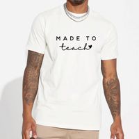 Männer Brief Einfacher Stil Rundhals Kurzarm Normale Passform Männer T-Shirt main image 3