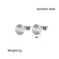 Simple Style Heart Shape Titanium Steel Ear Studs Gold Plated Stainless Steel Earrings sku image 1