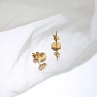 Simple Style Heart Shape Titanium Steel Ear Studs Gold Plated Stainless Steel Earrings main image 1