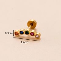 1 Piece Ear Cartilage Rings & Studs Classic Style Snake Butterfly Copper Polishing Inlay Zircon 18K Gold Plated Ear Cartilage Rings & Studs sku image 11