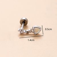 1 Piece Ear Cartilage Rings & Studs Classic Style Snake Butterfly Copper Polishing Inlay Zircon 18K Gold Plated Ear Cartilage Rings & Studs sku image 19